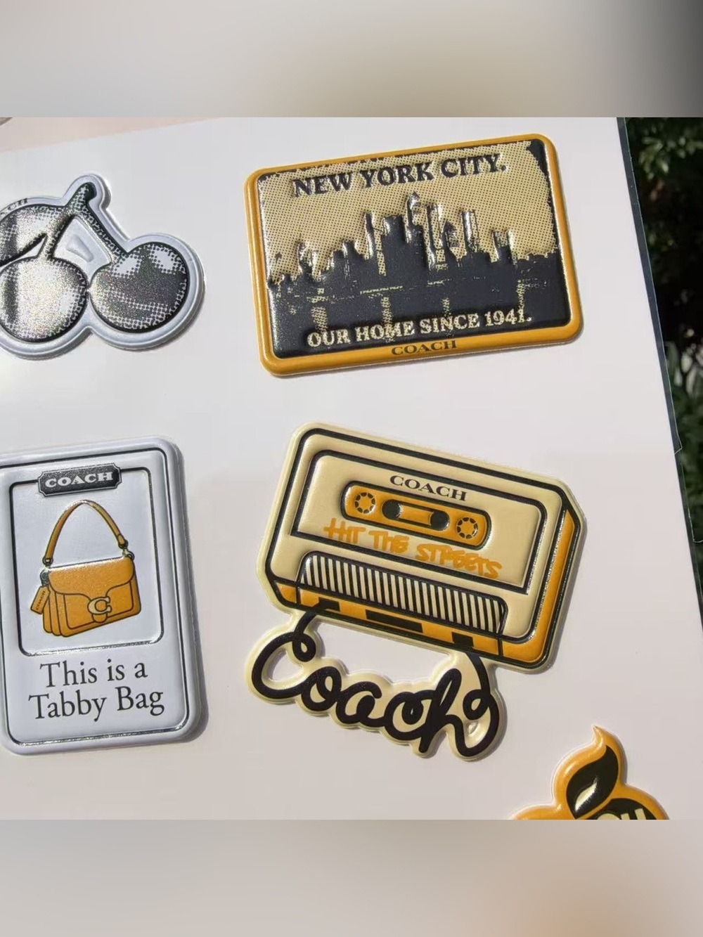 COACH NYC Sticker Set – Tabby Bag, Cherry & New York Collection - Picture 4 of 6